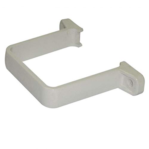 Image of FLOPLAST 65mm Square Flush Down Pipe Clip - White - Bag of 10