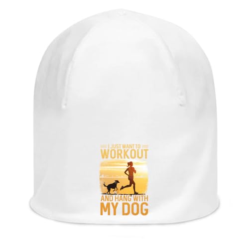 Bonnet I Just Want to Workout and Hang with My Dog en coton fin extensible pou