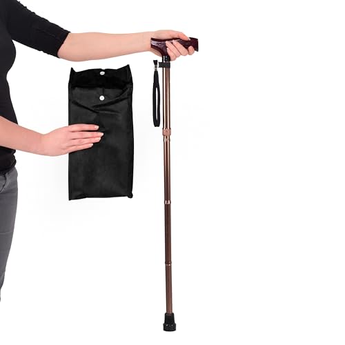 Canne de marche stable contre les chutes pliable Vitility bronze - 3