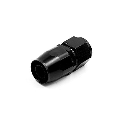 X AUTOHAUX a17102700ux0040 Black Aluminum Alloy 10AN Straight Swivel Car Fuel Oil Hose End Fitting Adapter, 1 Pack