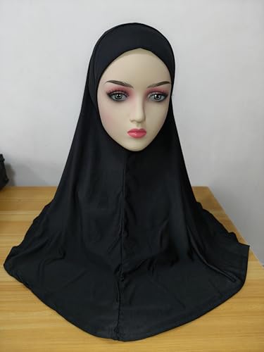 Ready To Wear Hijab For Women Instant Turban Stretch Soft Muslim Scarf For Prayer Long Hijabs Islamic Jersey Abaya3