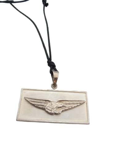 Pendentif avec l'aigle Aeronautica en argent cadeau brevet pilote idéal