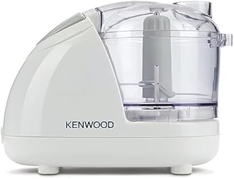 Kenwood Mini Chopper, 0.35 Litre Dishwasher Safe Bowl, 2 Speeds, Rubber Feet for Food Chopper Stability, 300 W, CH180B, Assorted