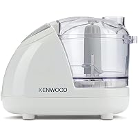 Kenwood Mini Chopper, 0.35 Litre Dishwasher Safe Bowl, 2 Speeds, Rubber Feet for Food Chopper Stability, 300 W, CH180B, Assorted