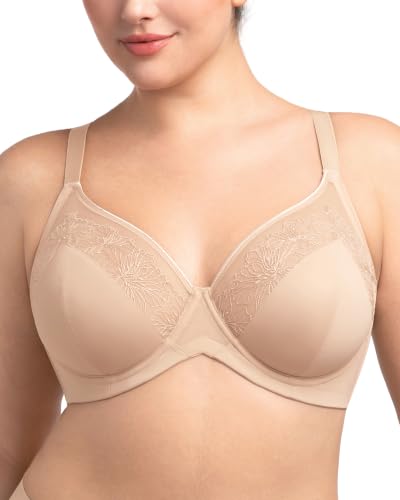 Image of HSIA Minimizer Bras for Women Enchante Lace Underwire Bra for Heavy Breast