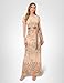 Adrianna Papell Women's Mateleasse Column Gown | Elegant Evening Gown with Floral Design, Back Slit & Cap Sleeves, Blush Multi 12