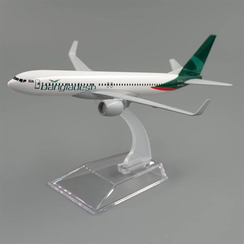 Modelo de avión 1/400 coleccionable Boeing 737 Bangladesh de aleación 5