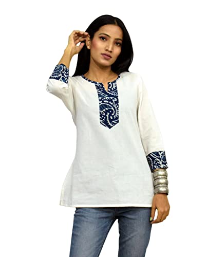 JAIPUR HAND BLOCK Women's Cotton Top |Tunic JAIPUR HAND BLOCK Women's Cotton Top |Tunic