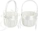 amajoy 2pcs Playa Boda Flores niña Cesta de Marfil Flor Cesta con...