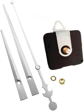 Miniatura 6 de Dhorcas (#03S) Kit de movimiento de reloj de cuarzo para reemplazo, motor roscado de 316 pulgadas y manecillas largas plateadas de 6 pulgadas (motor