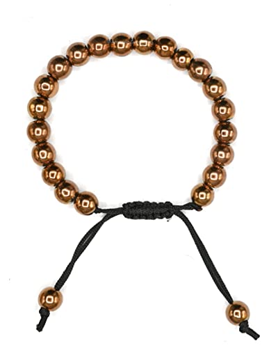Copper Hematite Bracelet For Women Men's Gifts - Protection Healing Crystal Bracelet - 8Mm Gemstone Beaded Adjustable Bracelet #TOP2