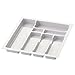 sossai® Besteckeinsatz Divio für Schubladen 50 cm | Breite 43 cm x Tiefe 49 cm | zuschneidbar | mit 7 Fächern | Farbe: Weiß | Besteckkasten Ordnungssystem