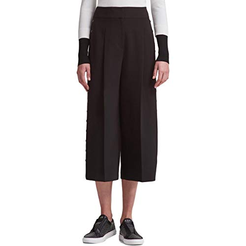 DKNY Womens Wide Leg Culotte Pants, Black, 10