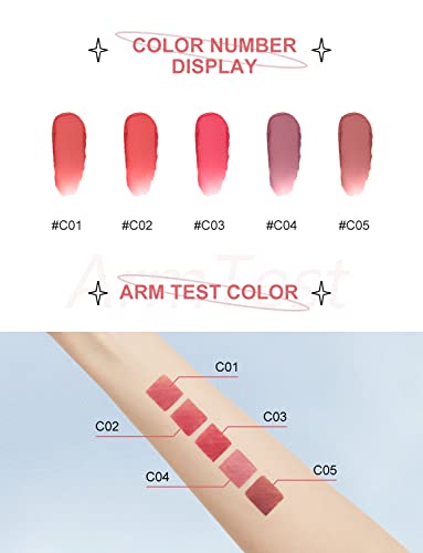INTO YOU Matte Lipstick, Super Stay Lipstick for Women, Lip Stain Long Lasting Waterproof, Lip Mud Soft Lightweight, Smooth Lip Clay Mousse, Dual-Use For Lips And Cheek, Pink Lipstick (C1)
