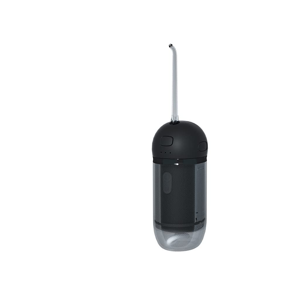 Kanduo JSY Irrigador Bucal Flosser de Agua con 4 Puntas, Herramienta de eliminación de Placa Dental portátil eléctrica for el hogar Eléctrico Portátil (Color : Nero)