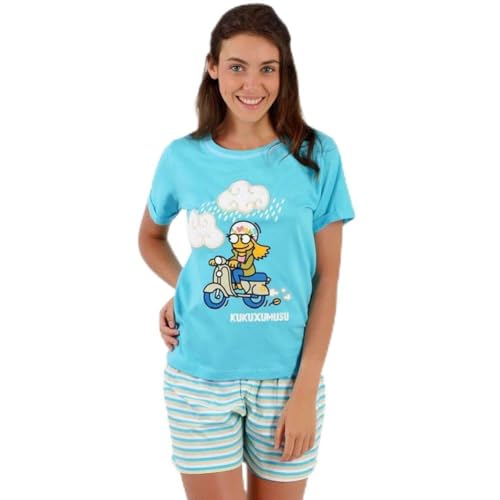 Kukuxumusu 4197 - Pijama Mujer Mujer Color: Turquesa