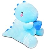 NuomiYue Blue Fat Dinosaur Stuffed Animal, 12'' Cute Dinosaur Plush Toys for Kids, Valentines Day Stuffed Animals, Blue Dino Plush Toys Gift for Bf, Gf on Birthdays, Christmas, Special Anniversaries