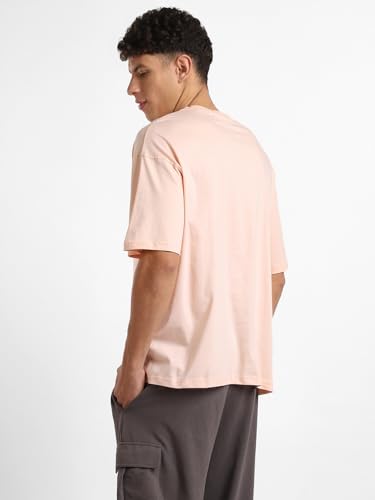 Image of NOBERO Men's Cotton Graphic Print Oversized Fit T-Shirt