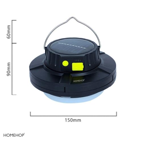 Image of Homehop Solar Light Outdoor Home Garden 40W Waterproof USB Portable LED | Solar Emergency Light Rechargeable Automatic Wireless Camping Hanging Lamp For Tents, Garage and Indoor (ABS-Pack of 2)