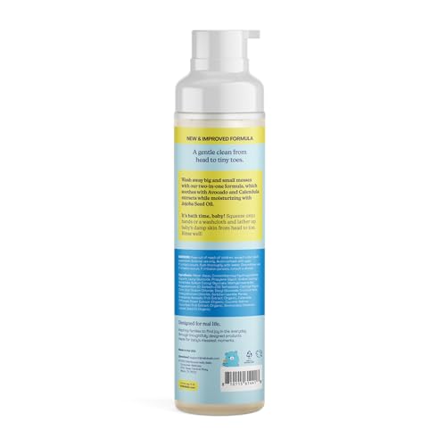 Image of Hello Bello Ultra-Hydrating Baby Shampoo & Body Wash, Fragrance-Free, Tear Free & Safe for Sensitive Skin, 10oz Bottle