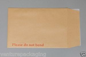 25 - Hard Board Backed Self Seal Envelopes - A4 (C4) "Please do not bend"