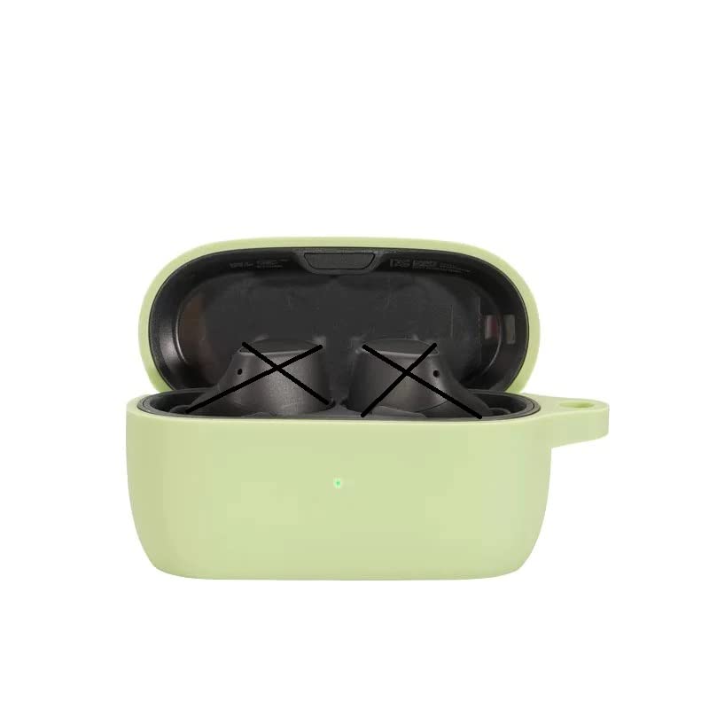 Silicone Cover Compatible with Jabra Elite 3 / Elite 4 Earbuds Case - Does not fit to Jabra 4 Active Earbuds (Bluetooth Earpods and Charging case Excluded) - Matcha Green