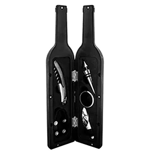 5pc Wine Stopper Corkscrew Bottle Opener Pourer Drip Ring Collar Bartender Gift 5 Pcs Wine Opener Corkscrew Lever Bottle Opener Tool Kit Gift Set corkscrew and bottle opener, drip stop ring, stopper,