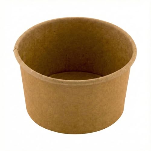 Image of Coppetta 8-Ounce Dessert Cups, 50 Disposable Ice Cream Cups - Lids Sold Separately, Sturdy, Kraft Paper Frozen Yogurt Bowls, For Hot And Cold Foods, Perfect For Gelato Or Mousse - Restaurantware