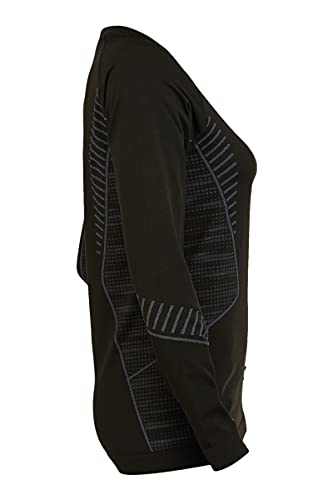 Spyder Women's Standard Momentum Crew Neck Base Layer Top, Black, Medium/Large #TOP4