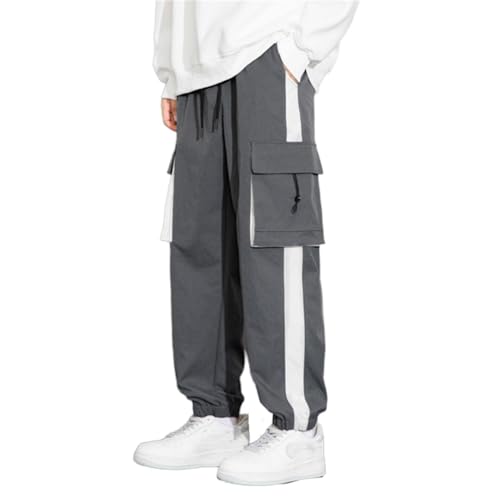 Pantalon large à jambe droite pour homme avec poches cargo