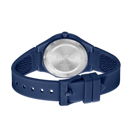Image of HUGO #Lit for Her Qtz Basic Blue Round Dial Women's Watch|Blue Silicone Material|Blue Color Band - 1540167