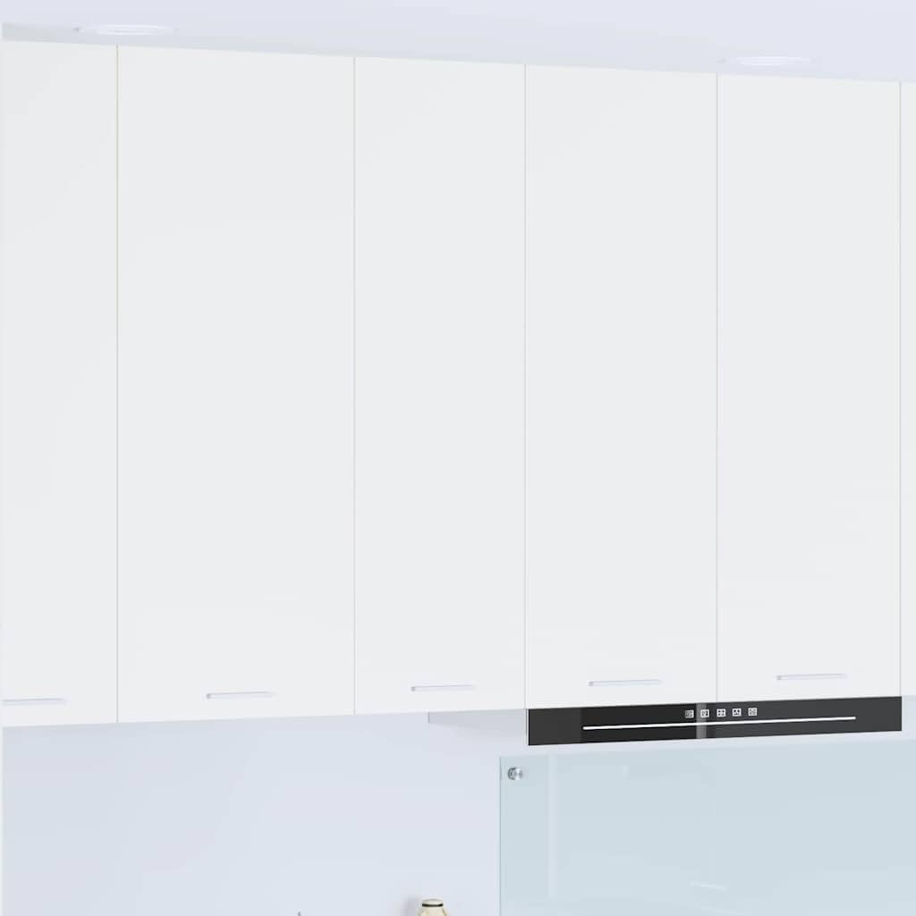 Hängeschrank aus Holzwerkstoff Weiß 30 x 31 x 100 cm mit viel Stauraum und Tür, moderner Küchenschrank für Küche, Esszimmer, Flur und Speisekammer, praktische Ablage für Geschirr und Vorrat