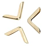 50 Stück Messing Gold Eisen Metall Eckenschutz für Fotoalbum, Sammelalbum, Menü, Ordnerdateien mit Einfacher Installation, Exquisites Design (Messingfarbe 2,2 mm)