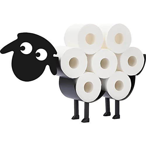 Gardlister Toilettenpapierhalter mit Aufbewahrung, lustiger Tier-Seidenpapierhalter, freistehender Ständer, schwarz, coole Wandaufbewahrung, Badezimmerzubehör Cover