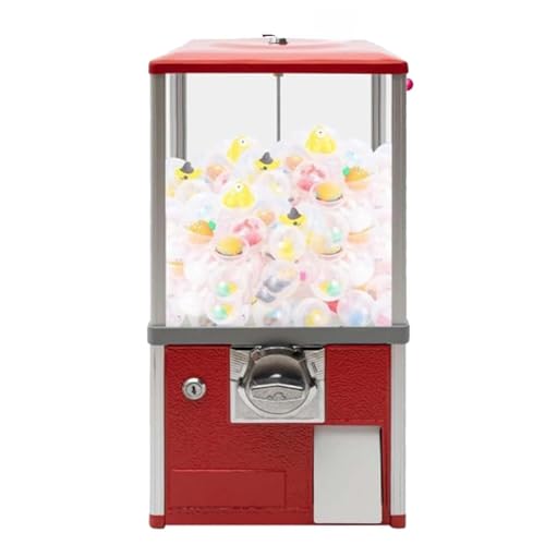 zhenmaster Distributeur De Jouets Capsule Et Bonbons, Machine Gashapon Commerciale avec Grande Capacité, Serrure Sécurisée Et Rotation 360°, Idéal pour Centres Commerciaux Et Foires(Red)