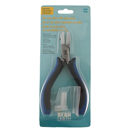 Alicates planos de nailon de 5 pulgadas Beadsmith para joyería con recambios 7