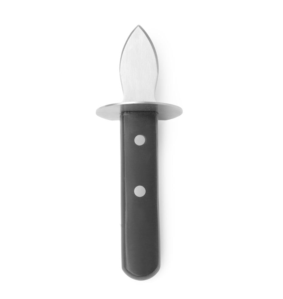 HENDI Cuchillo para ostras redondo, hoja 60mm, (L) 165mm, acero inoxidable y POM