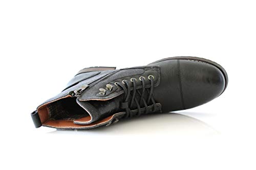 Image of Polar Fox Men's Casual Cap-Toe Ankle Boot Collection | Lace-Up Work, Combat, and Chukka Styles