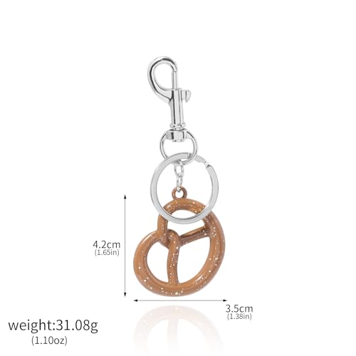 Image of Pretzel Bag Charm Keychain for Women - Key Chain,Cute Purse Handbag Accessories - Women's Trend Jewelry Gifts