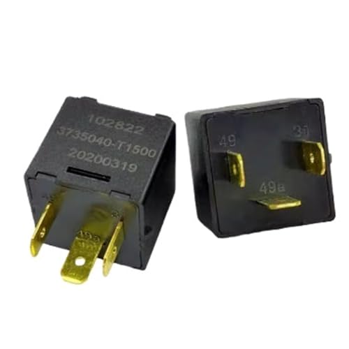 Relais 12V 3735040-T1500 commutateur 3 broches pour boîte à fusibles auto en pack de 2
