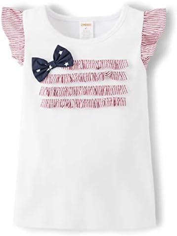 Gymboree,Girls,and Toddler Embroidered Graphic Sleeveless T-Shirts,American Bow,6