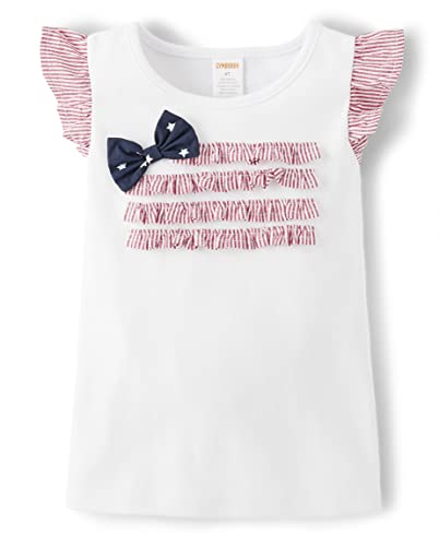 Girls' sleeveless embroidered top