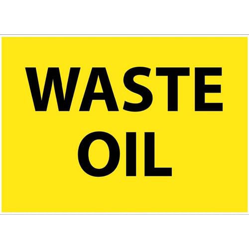 Waste Oil Sign - Chemical and HazMat Metal Sign 8x12 Inch for Security Use