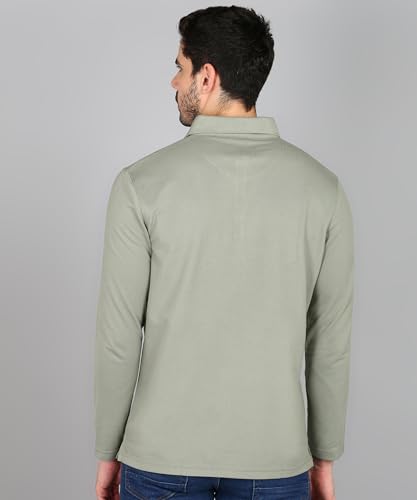 Image of Alan Jones Clothing Men's Cotton Regular Fit Solid Full Sleeves Polo T-Shirt