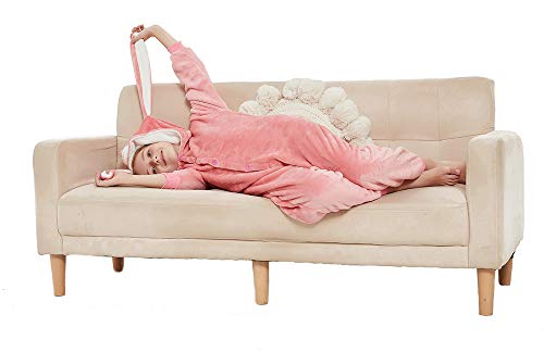 Abenca Easter Kids Bunny Onesie Rabbit Pajamas For Girls Cartoon One Piece Animal Halloween Christmas Cosplay Costume.pink Bunny.140 #TOP6
