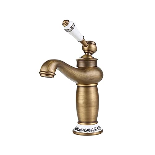 Robinet d'évier en céramique et laiton style ancien pour cuisine