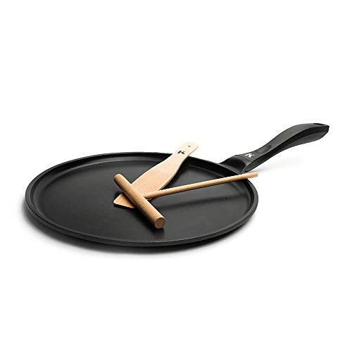 KLAMER Crepe Pfanne Induktion 28cm, Pancake Pfanne mit Aluguss, Pfannkuchenpfanne, Palatschinken Pfanne Antihaftbeschichtung KLAMER Crepe Pfanne Induktion 28cm, Pancake Pfanne mit Aluguss, Pfannkuchenpfanne, Palatschinken Pfanne Antihaftbeschichtung