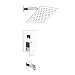 POP Shower Faucet Set with Tub Spout Chrome Bathroom Luxury Rain Mixer Shower System Wall Mounted Rainfall Shower Combo Set, Single Function Tub and Shower Trim Kit with Rough-in Valve