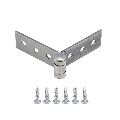 S Sydien 2Pcs 3 Inch Silver Folding Butt Hinges Stainless Steel Furniture Door Window Hinges #TOP2