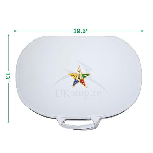 Masonic OES White Chain Collar Case - Machine Embroidered (Improved Design), Freemason Carrying Bag3